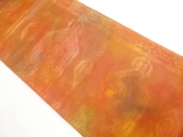 リサイクル　抽象模様織り出し袋帯